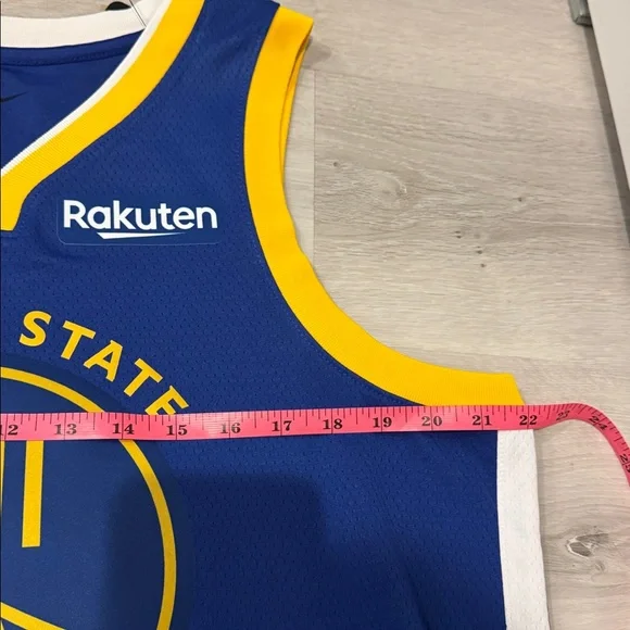 Nike NWT Golden State Warriors Blue and Yellow Dri-FIT Jersey size L,MSRP$149.99 - Picture 8 of 11